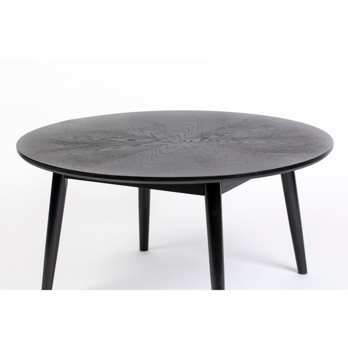 Salontafel Fabio Eikenfineer Zwart Ø80x40 cm-Salontafels-Creating Home