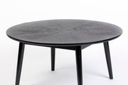 Salontafel Fabio Eikenfineer Zwart Ø80x40 cm-Salontafels-Creating Home