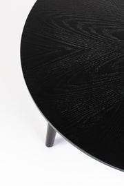 Salontafel Fabio Eikenfineer Zwart Ø80x40 cm-Salontafels-Creating Home