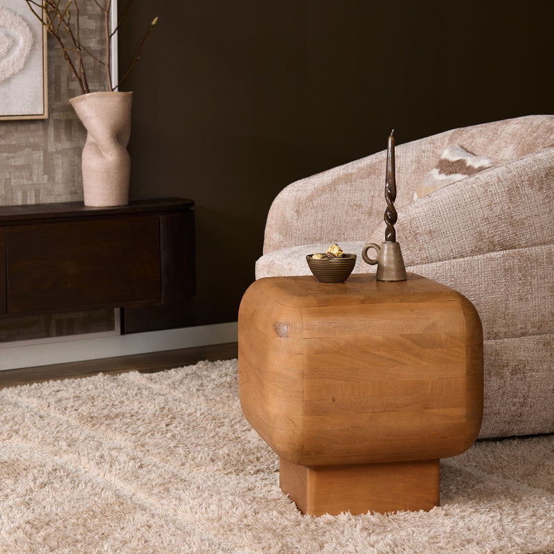 Salontafel Fedde Naturel Mangohout 45 cm 45x45x45 cm-Bijzettafels-Starfurn