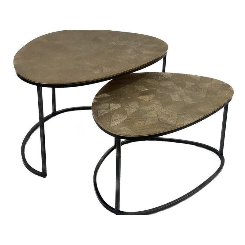 Salontafel Filou Goud Aluminium 90x65 cm-Salontafels-Starfurn