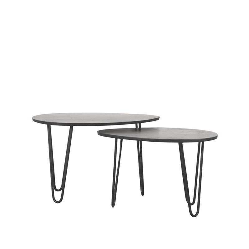 Salontafel Frisk Zwart Mangohout 68 cm 68x43x44 cm-Salontafels-LABEL51
