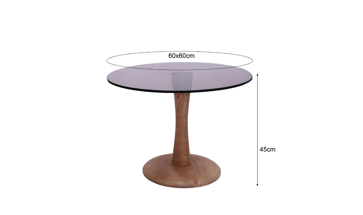 Salontafel Glas Bruin 60 cm-Salontafels-Brix