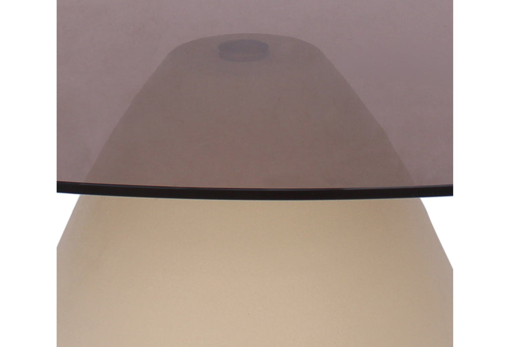 Salontafel Glas Crème wit 110x65 cm-Salontafels-Brix