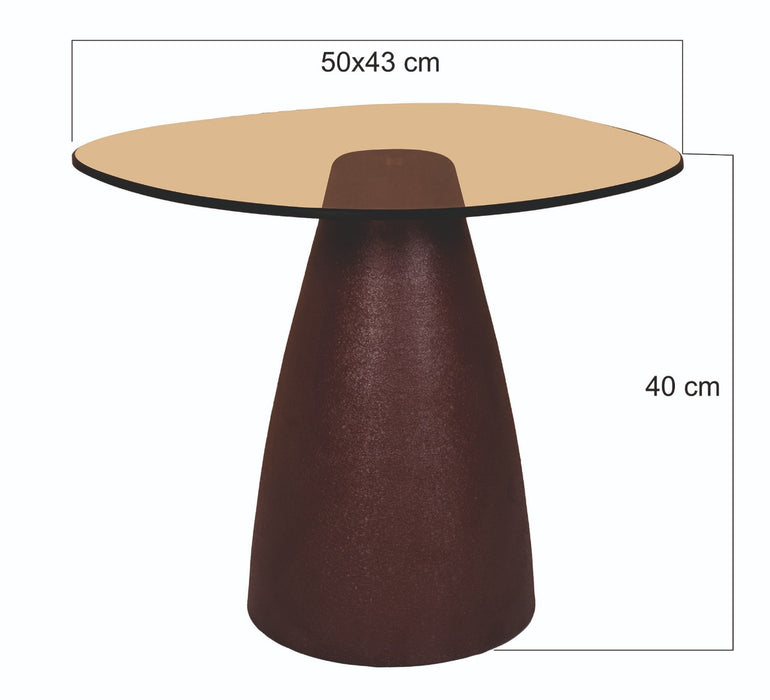 Salontafel Glas Rood 43 cm-Salontafels-Brix