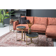 Salontafel Glennis Marble Marmer Zwart 40 cm 40x40x55 cm-Salontafels-Livingfurn