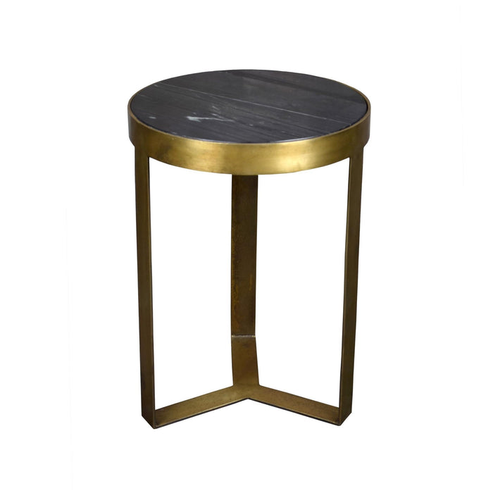 Salontafel Glennis Marble Marmer Zwart 40 cm-Salontafels-Livingfurn