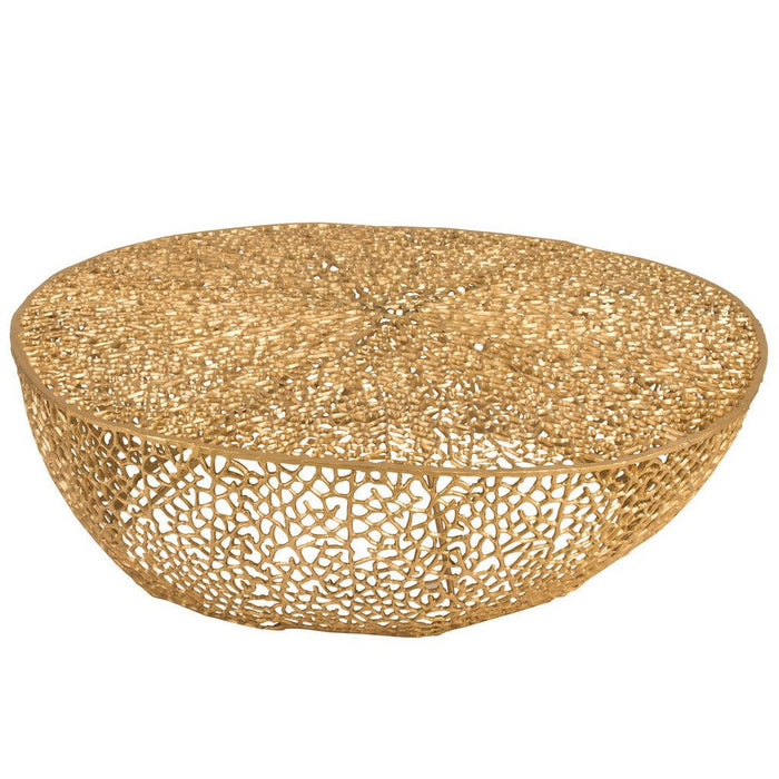 Salontafel Goud Aluminium Rond 114 cm 114x115x31.5 cm-Salontafels-J-Line