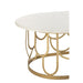 Salontafel Goud Marmer 61x122 cm-Salontafels-J-Line
