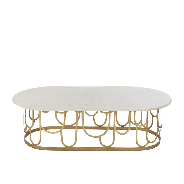 Salontafel Goud Marmer 61x122 cm-Salontafels-J-Line