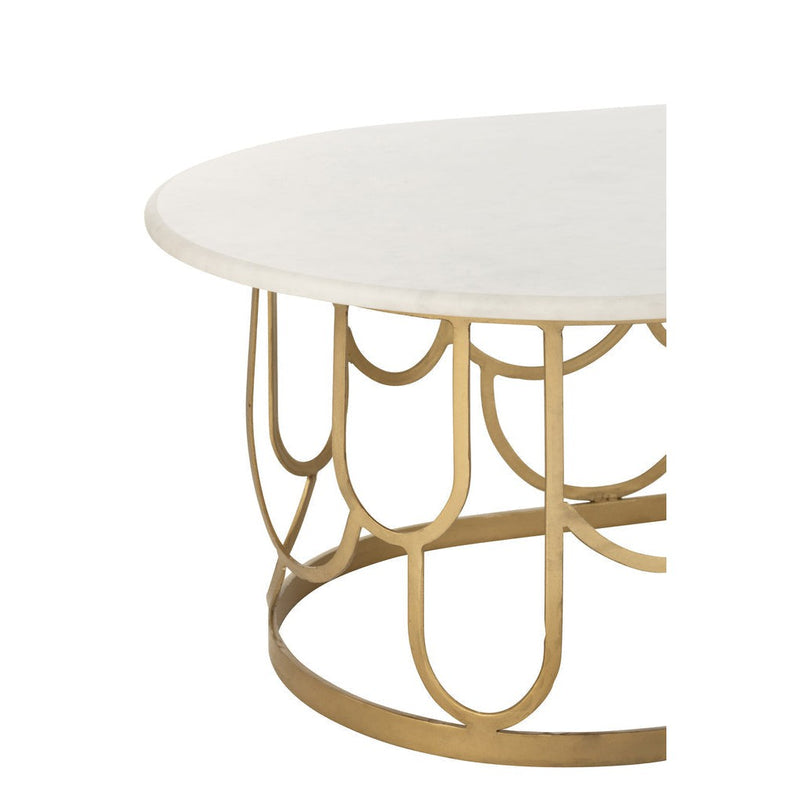 Salontafel Goud Marmer 61x122 cm-Salontafels-J-Line