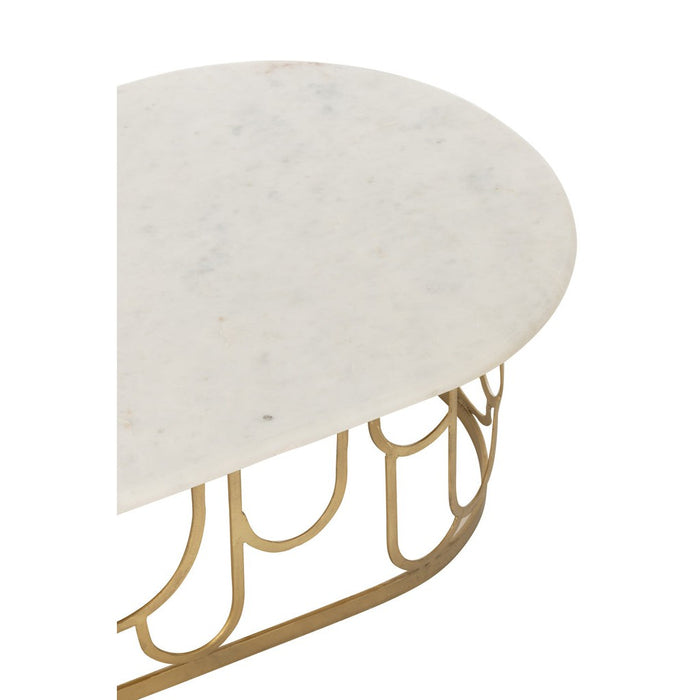 Salontafel Goud Marmer 61x122 cm-Salontafels-J-Line