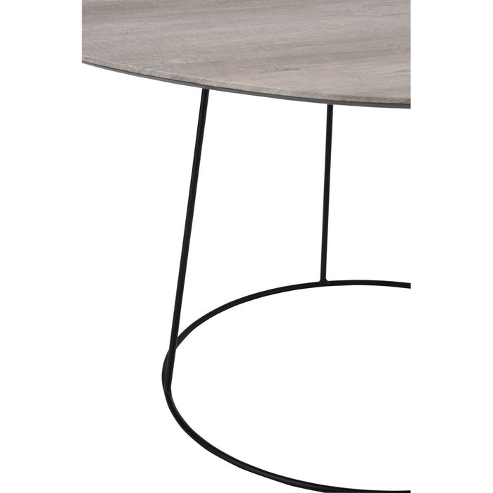 Salontafel Grijs Mdf Ovaal 55x69 cm-Salontafels-J-Line