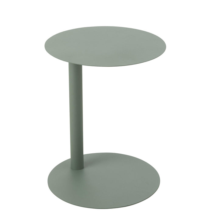 Salontafel Groen Metaal Rond 40 cm 40x40x50 cm-Bijzettafels-J-Line