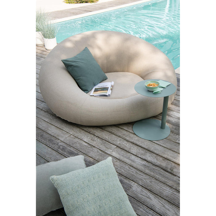 Salontafel Groen Metaal Rond 40 cm 40x40x50 cm-Bijzettafels-J-Line