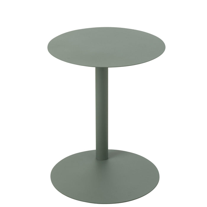 Salontafel Groen Metaal Rond 40 cm 40x40x50 cm-Bijzettafels-J-Line