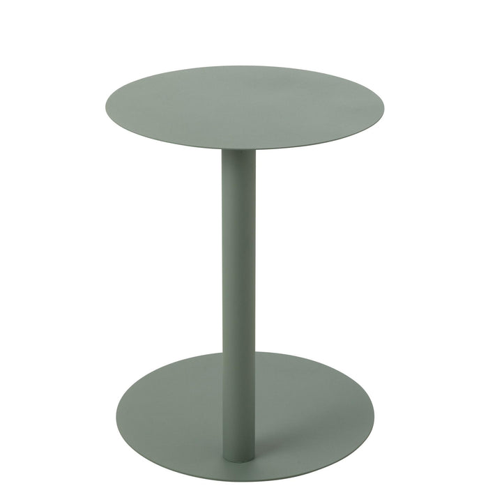 Salontafel Groen Metaal Rond 40 cm 40x40x50 cm-Bijzettafels-J-Line