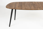 Salontafel Gualdo Teak veneer Zwart 80x39 cm-Salontafels-Creating Home
