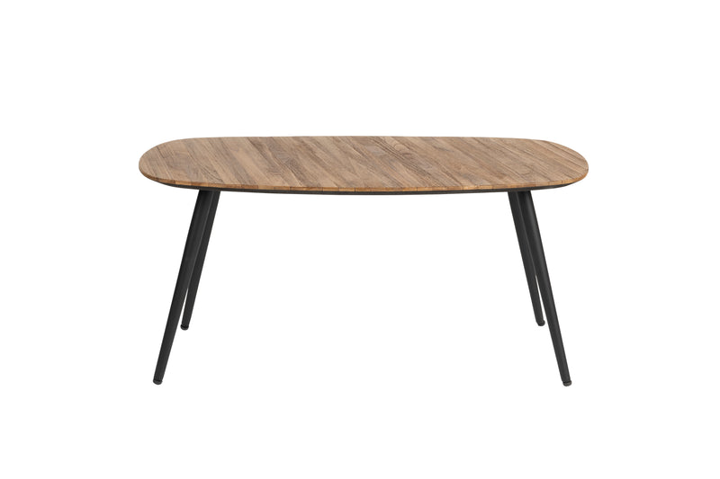 Salontafel Gualdo Teak veneer Zwart 80x39 cm-Salontafels-Creating Home