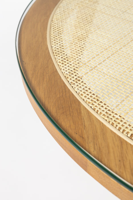 Salontafel Haru Rond Glass Beige 70x70 cm-Salontafels-Creating Home