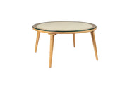 Salontafel Haru Rond Glass Beige 70x70 cm-Salontafels-Creating Home