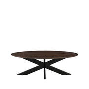 Salontafel James Espresso Mangohout 130 cm Ovaal 130x70x43 cm-Salontafels-LABEL51