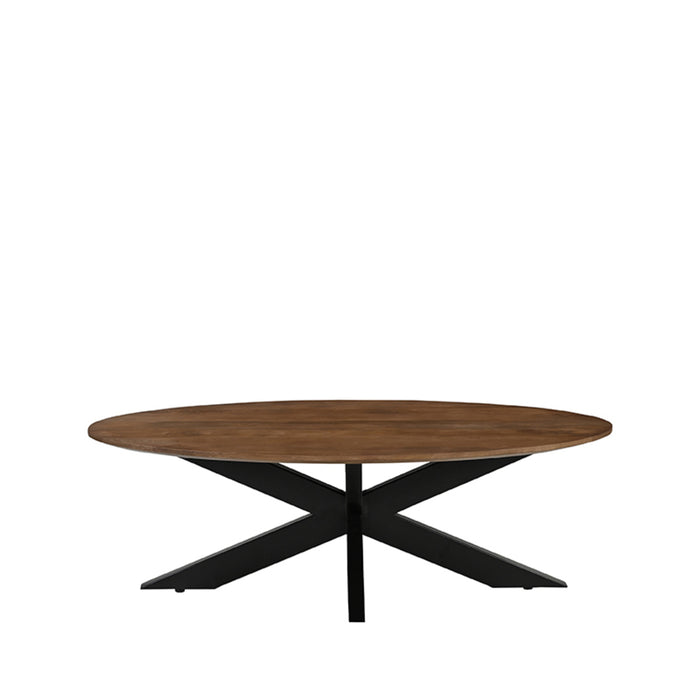 Salontafel James - Nature Smooth - Mangohout - 130 cm - Ovaal-Salontafels-LABEL51