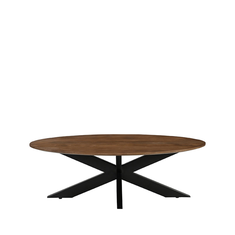 Salontafel James Nature Smooth Mangohout 130 cm Ovaal-Salontafels-LABEL51
