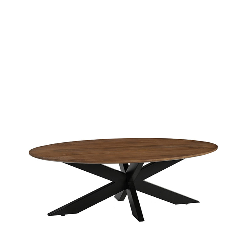 Salontafel James Nature Smooth Mangohout 130 cm Ovaal-Salontafels-LABEL51
