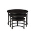 Salontafel Jerrel Kala Mangohout Zwart 74 cm 74x74x42 cm-Salontafels-Livingfurn