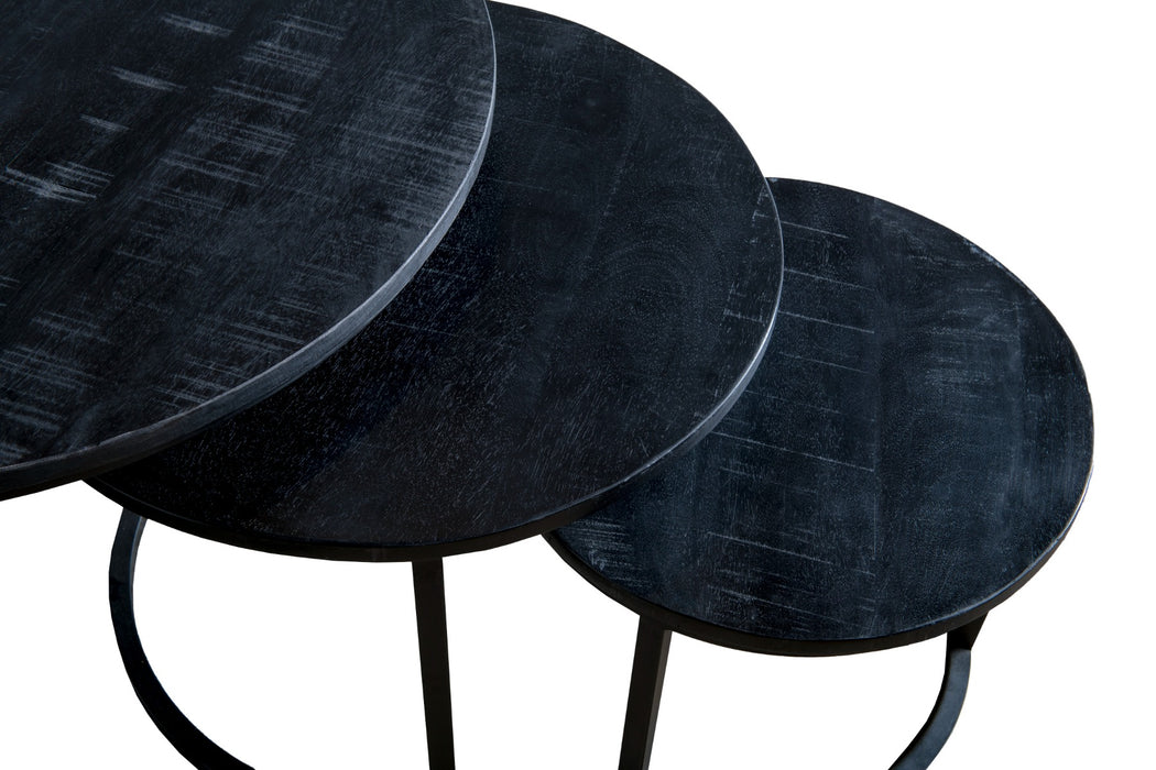 Salontafel Jerrel Kala Mangohout Zwart 74 cm-Salontafels-Livingfurn