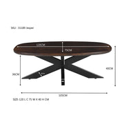 Salontafel Jesper Mangohout Bruin 120x75 cm-Salontafels-Livingfurn