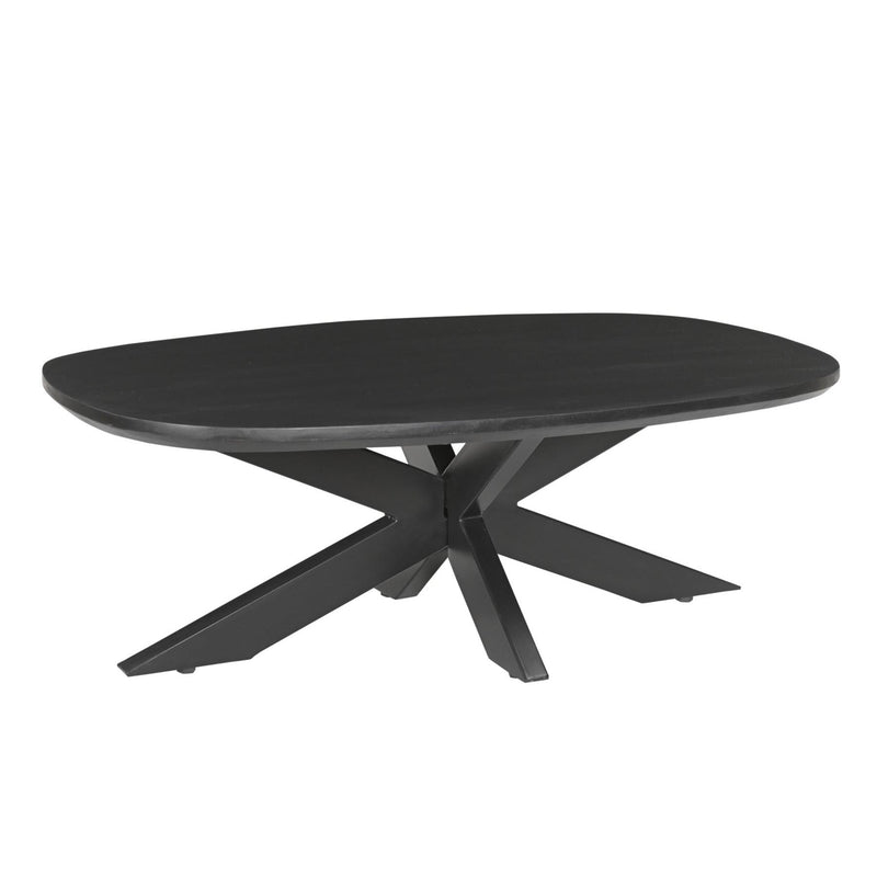 Salontafel Jesper Mangohout Zwart 120x75 cm-Salontafels-Livingfurn