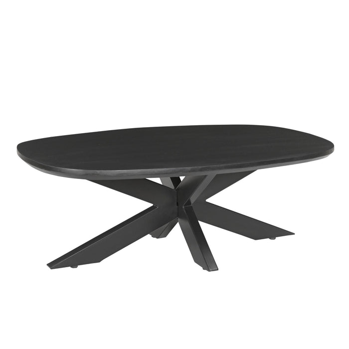 Salontafel Jesper Mangohout Zwart 120x75 cm-Salontafels-Livingfurn