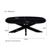 Salontafel Jesper Mangohout Zwart 120x75 cm-Salontafels-Livingfurn