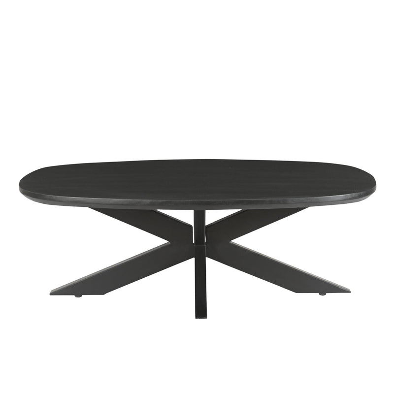 Salontafel Jesper Mangohout Zwart 120x75 cm-Salontafels-Livingfurn