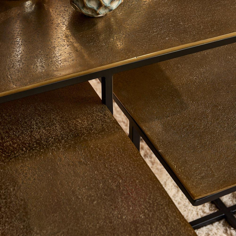 Salontafel Joelle Brons Aluminium 70 cm 70x70x40 cm-Salontafels-Starfurn