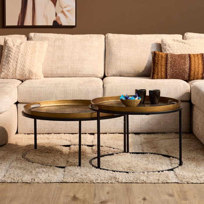 Salontafel Julie Koper Aluminium 79 cm 79x79x38 cm-Salontafels-Starfurn