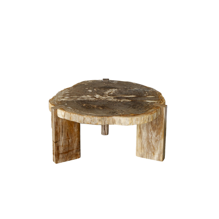 Salontafel Kayo Versteend Hout Beige Hoog-Salontafels-PTMD