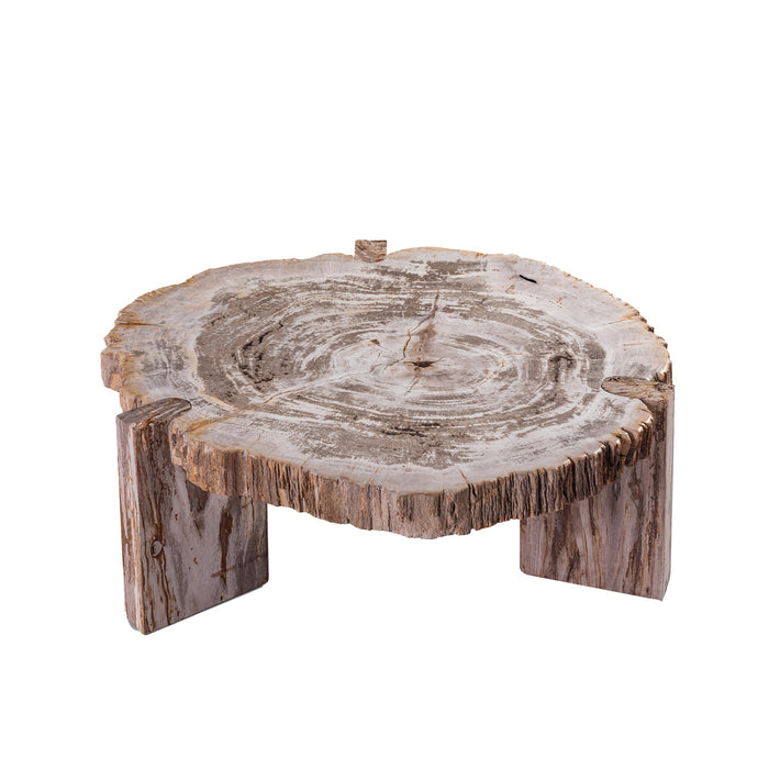 Salontafel Kayo Versteend Hout Beige Laag-Salontafels-PTMD