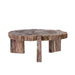 Salontafel Kayo Versteend Hout Beige Laag-Salontafels-PTMD