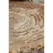 Salontafel Khine Versteend Hout Geel 60x50 cm-Salontafels-PTMD