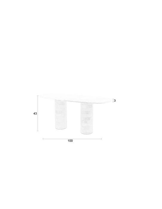 Salontafel Kouk Marble Bruin 100x40 cm-Salontafels-Creating Home