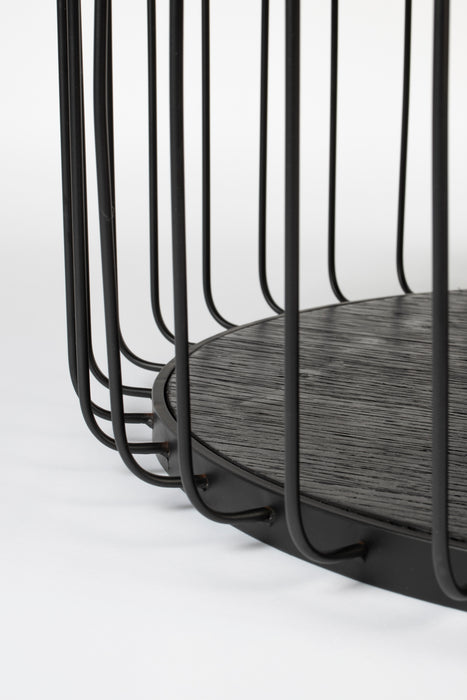 Salontafel Lance L Glass Zwart Ø80x38 cm-Salontafels-Creating Home