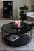 Salontafel Lance L Glass Zwart Ø80x38 cm-Salontafels-Creating Home