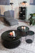 Salontafel Lance L Glass Zwart Ø80x38 cm-Salontafels-Creating Home