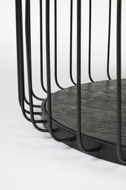 Salontafel Lance L Glass Zwart Ø80x38 cm-Salontafels-Creating Home