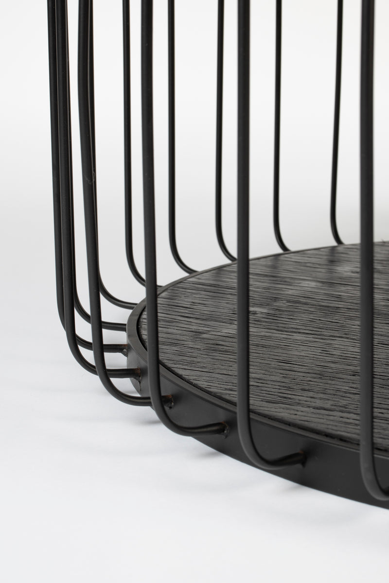 Salontafel Lance M Glass Zwart Ø60x31 cm-Salontafels-Creating Home