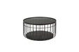 Salontafel Lance M Glass Zwart Ø60x31 cm-Salontafels-Creating Home