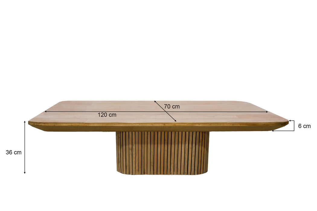 Salontafel Lausanne Teakhout Naturel hout 120x70 cm-Salontafels-Livingfurn